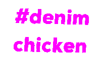 Itsalwayssunny Denim Chicken Sticker by Alissandra