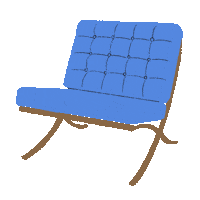 color_fuel chair mid century modern mies catalina williams Sticker