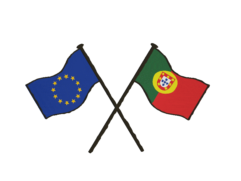 bandeiras da ue e de portugal Sticker by European Parliament