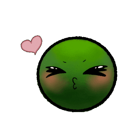 mossamigos love moss marimo moss ball Sticker