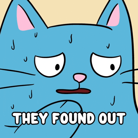 Awkward Blue Cat GIF
