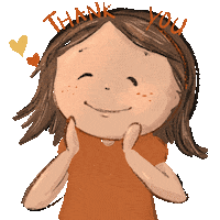 Little Girl Thank You Sticker