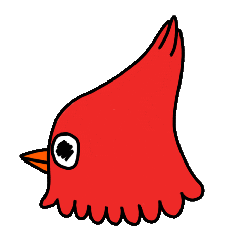 Orange Bird Sticker by Liz Rodriguez