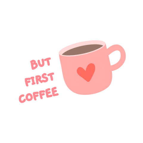 Coffee First Sticker by Beauty by Earth