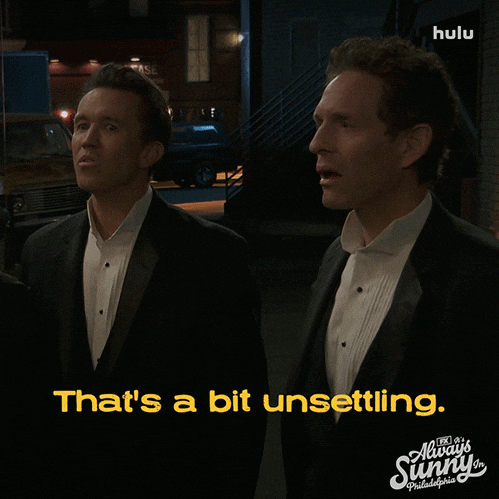 Unsettling Season 17 GIF by It's Always Sunny in Philadelphia