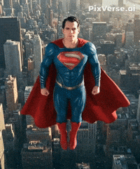 Flying Henry Cavill GIF