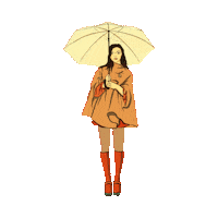 elistorycriativo girl rain menina chuva Sticker