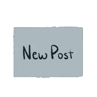 Light Blue New Post Sticker