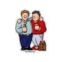 Txikito fiesta amigos sabado divertido Sticker