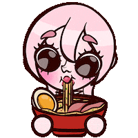 Japan Eating Sticker by Egirl Peach