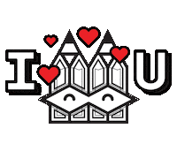 I Love You Sticker by Stamatia Alexaki