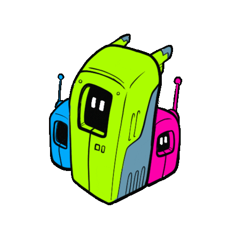 matjuse giphyupload group robots robo Sticker