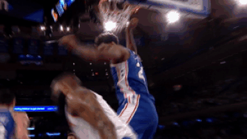 joel embiid dunk GIF by NBA