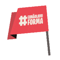 sulformas vermelho bandeira sulformas eu não lavo forma Sticker
