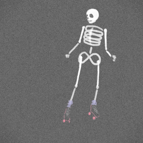 Skull Skeleton GIF by Yin Wrong