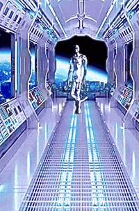 Spaceship Chrome GIF
