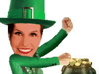 Leprechaun Good Luck Sticker by HUMORTVDIAMONDTEEN