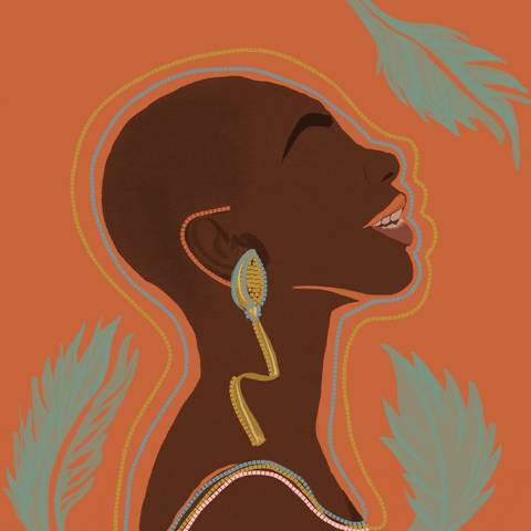 Leeyamakesnoise illustration michaela coel i may destroy you black woman illustration GIF