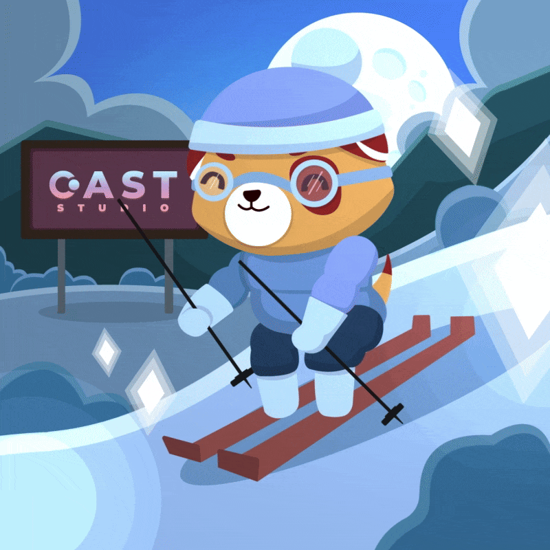 Ski Resort Skiing GIF by The Plooshies