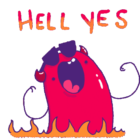 Inner Demons Yes Sticker by Lisa Vertudaches
