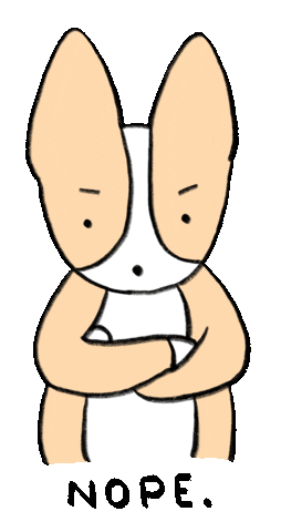 tiffbits giphyupload no nope annoyed Sticker