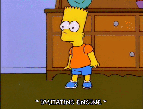 driving bart simpson GIF
