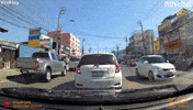 Lane-Splitting Motorcyclist Meets Open Car Door GIF by ViralHog