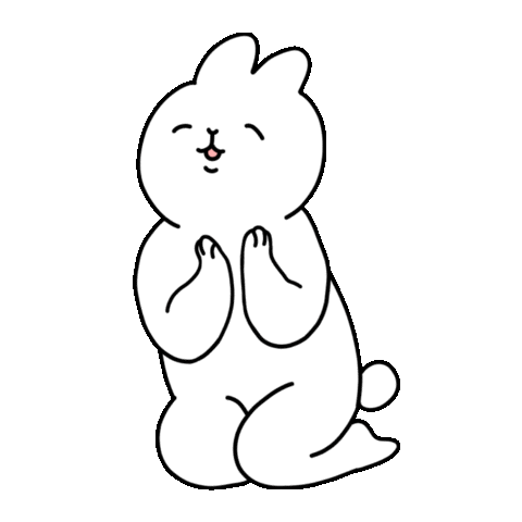うさぎ 拍手 Sticker