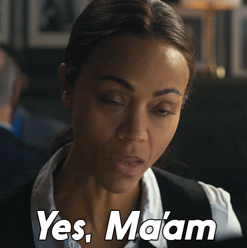 Zoe Saldana Yes GIF by Paramount+