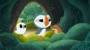 #puffinrock #puffin #rock #oona #baba #mossy #tellmemore #pygmy #shrew GIF by Puffin Rock