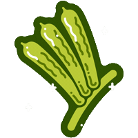 Broad Bean Food Sticker by FarmBot