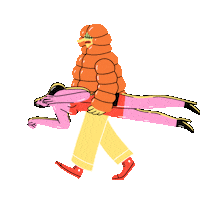 Man Walking Sticker by Lobster Studio