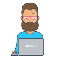 Working Man Reaction Sticker by Bitrix24