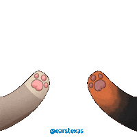 earstexas dogs rescue donate paw Sticker