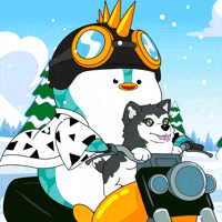 Dog Snow GIF by Pudgy Penguins