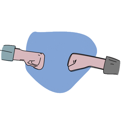 Team Fist Bump Sticker by hsp - DIE FUNDRAISER