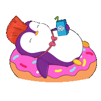 Summer Chilling Sticker by Pudgy Penguins