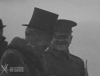 NationalWWIMuseum laughing black and white military footage GIF