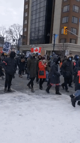 Ottawa Counter-Protesters Demand End to 'Freedom Convoy' Demonstrations