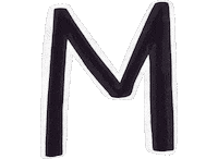 M Alphabet Sticker