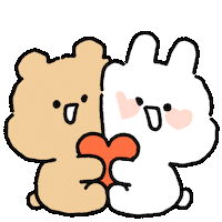 jjiinging 커플 뽀송 뽀송곰 뽀송커플 Sticker