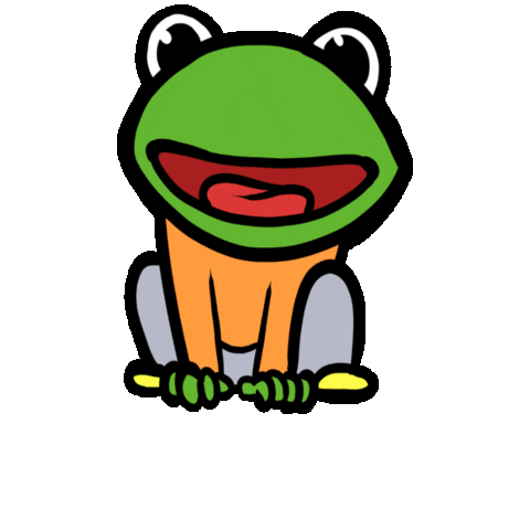 dikkamusik giphygifmaker Frosch dikka Sticker