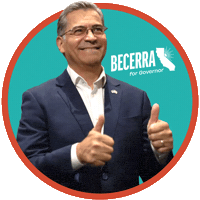 Democratic Party Vote Sticker by Xavier Becerra