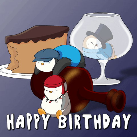 Happy Birthday Penguin GIF by Pudgy Penguins