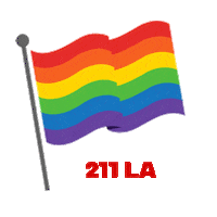 211LA lgbt dial 211 los angeles county 211 la Sticker