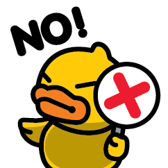 bduckofficial giphyupload cute no angry Sticker