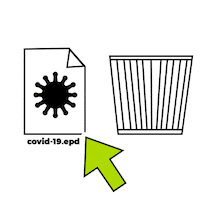 Corona Delete Sticker by ARTUS interactive