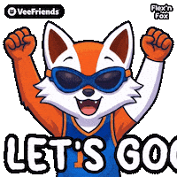 Celebrate Lets Go Sticker by VeeFriends