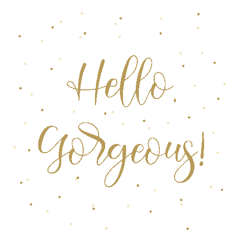 hyssopbeautyapothecary hello gold twinkle hello gorgeous Sticker