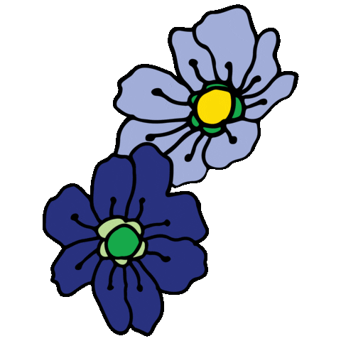 Flowers Fall Sticker by BAGGU